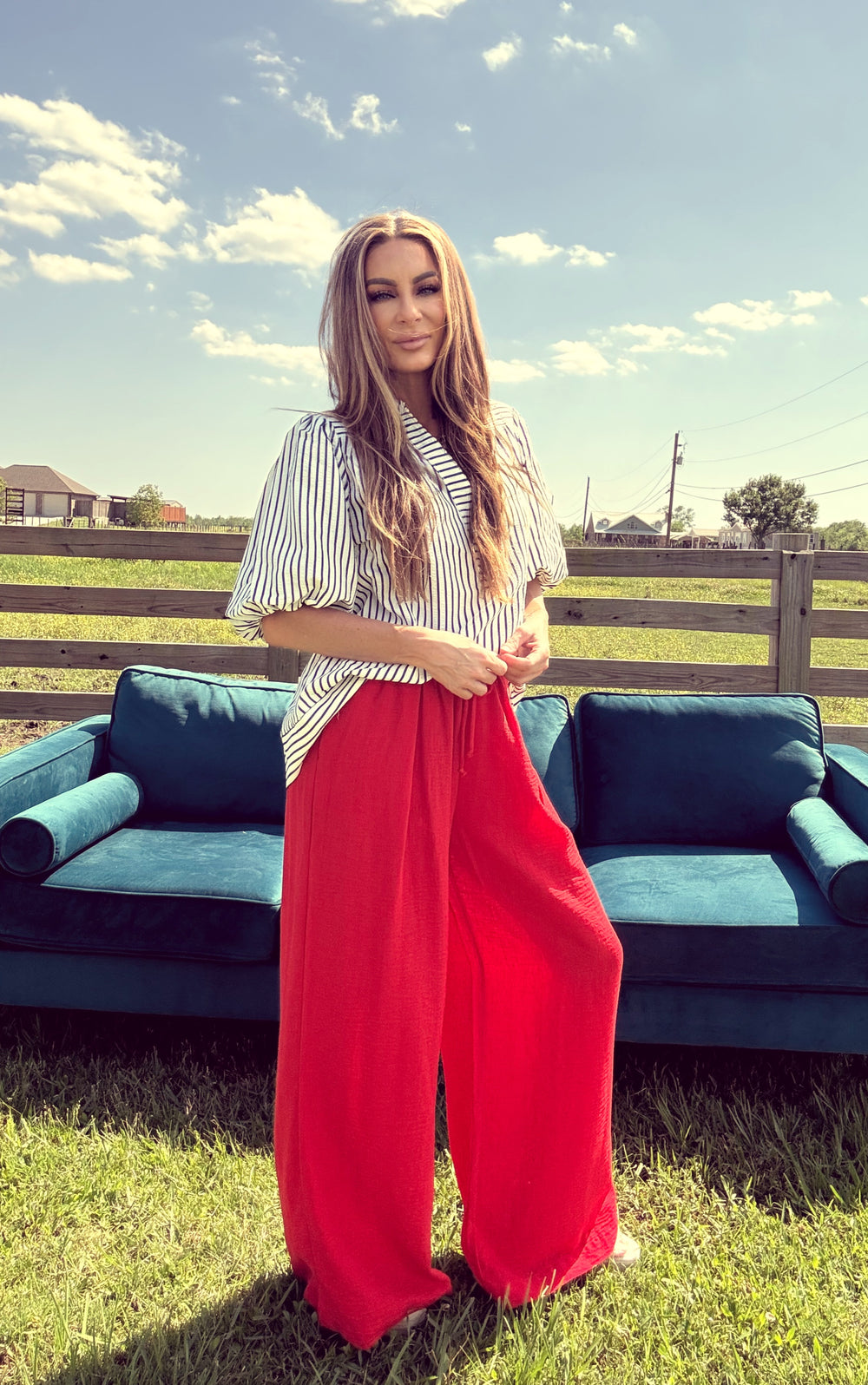The Navy Belle-Tops-She+Sky-Shop with Bloom West Boutique, Women's Fashion Boutique, Located in Houma, Louisiana