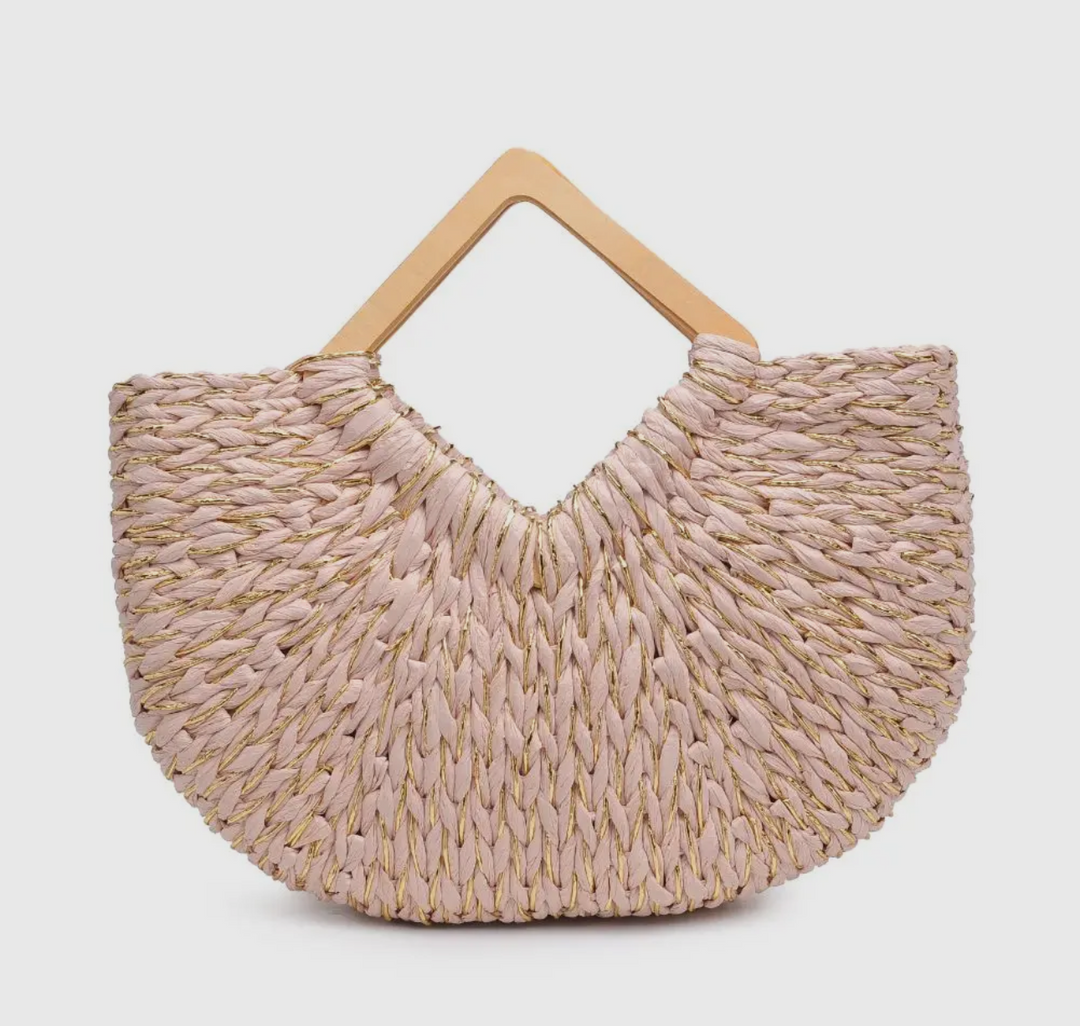 Kehlani Tote With Wooden Handles-Handbags-Urban Expressions-Shop with Bloom West Boutique, Women's Fashion Boutique, Located in Houma, Louisiana