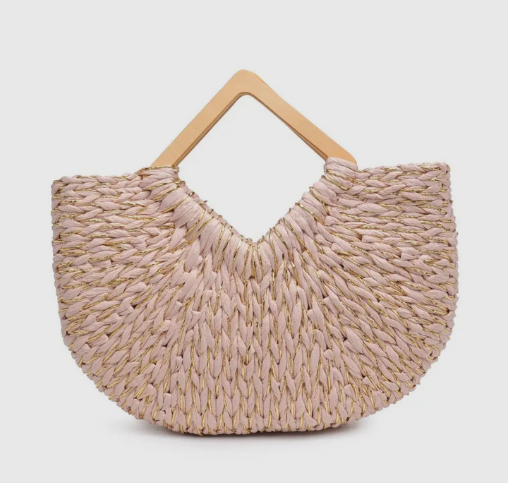 Kehlani Tote With Wooden Handles-Handbags-Urban Expressions-Shop with Bloom West Boutique, Women's Fashion Boutique, Located in Houma, Louisiana