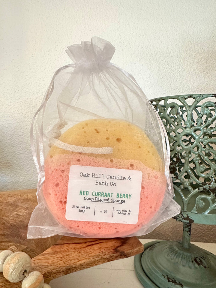 Oak Hill Bath Soap Dipped Sponge-Accessories-Oak hill bath-Shop with Bloom West Boutique, Women's Fashion Boutique, Located in Houma, Louisiana