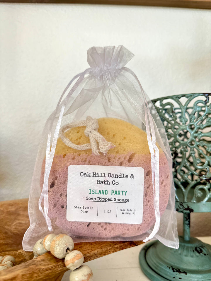 Oak Hill Bath Soap Dipped Sponge-Accessories-Oak hill bath-Shop with Bloom West Boutique, Women's Fashion Boutique, Located in Houma, Louisiana
