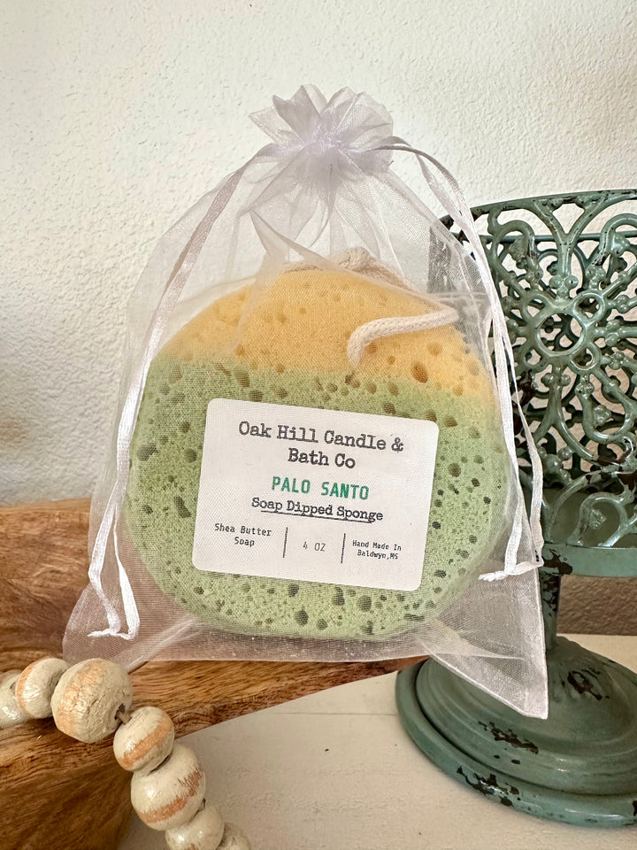 Oak Hill Bath Soap Dipped Sponge-Accessories-Oak hill bath-Shop with Bloom West Boutique, Women's Fashion Boutique, Located in Houma, Louisiana