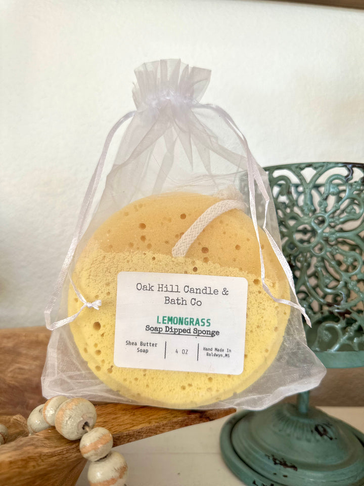 Oak Hill Bath Soap Dipped Sponge-Accessories-Oak hill bath-Shop with Bloom West Boutique, Women's Fashion Boutique, Located in Houma, Louisiana