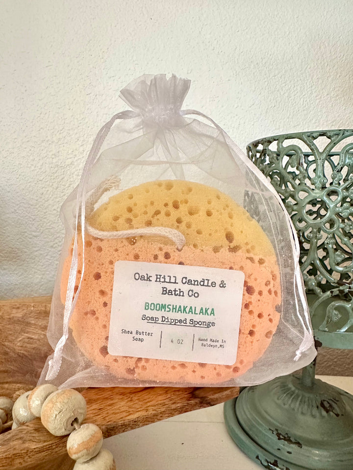 Oak Hill Bath Soap Dipped Sponge-Accessories-Oak hill bath-Shop with Bloom West Boutique, Women's Fashion Boutique, Located in Houma, Louisiana