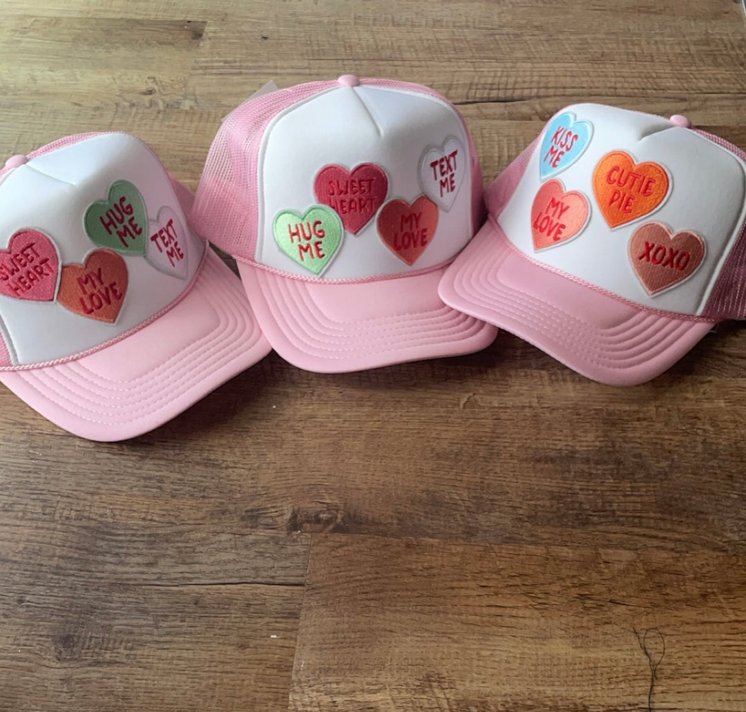 Valentine Trucker Hat-Hats-Vibes-Shop with Bloom West Boutique, Women's Fashion Boutique, Located in Houma, Louisiana