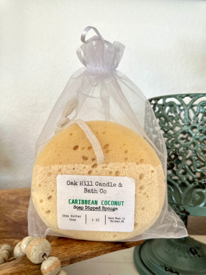 Oak Hill Bath Soap Dipped Sponge-Accessories-Oak hill bath-Shop with Bloom West Boutique, Women's Fashion Boutique, Located in Houma, Louisiana