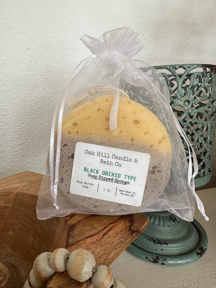 Oak Hill Bath Soap Dipped Sponge-Accessories-Oak hill bath-Shop with Bloom West Boutique, Women's Fashion Boutique, Located in Houma, Louisiana