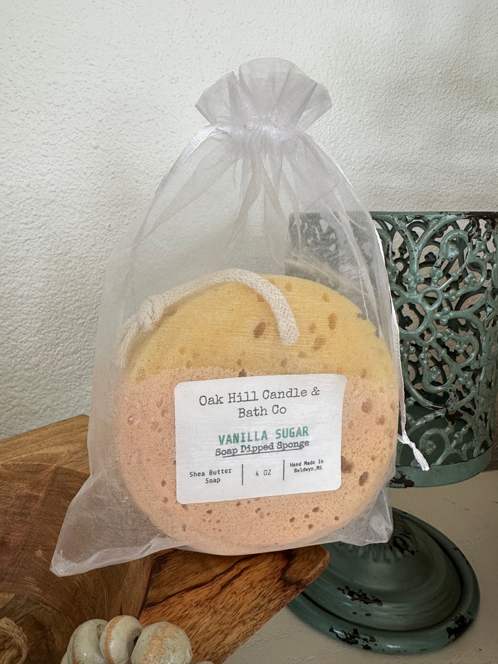 Oak Hill Bath Soap Dipped Sponge-Accessories-Oak hill bath-Shop with Bloom West Boutique, Women's Fashion Boutique, Located in Houma, Louisiana