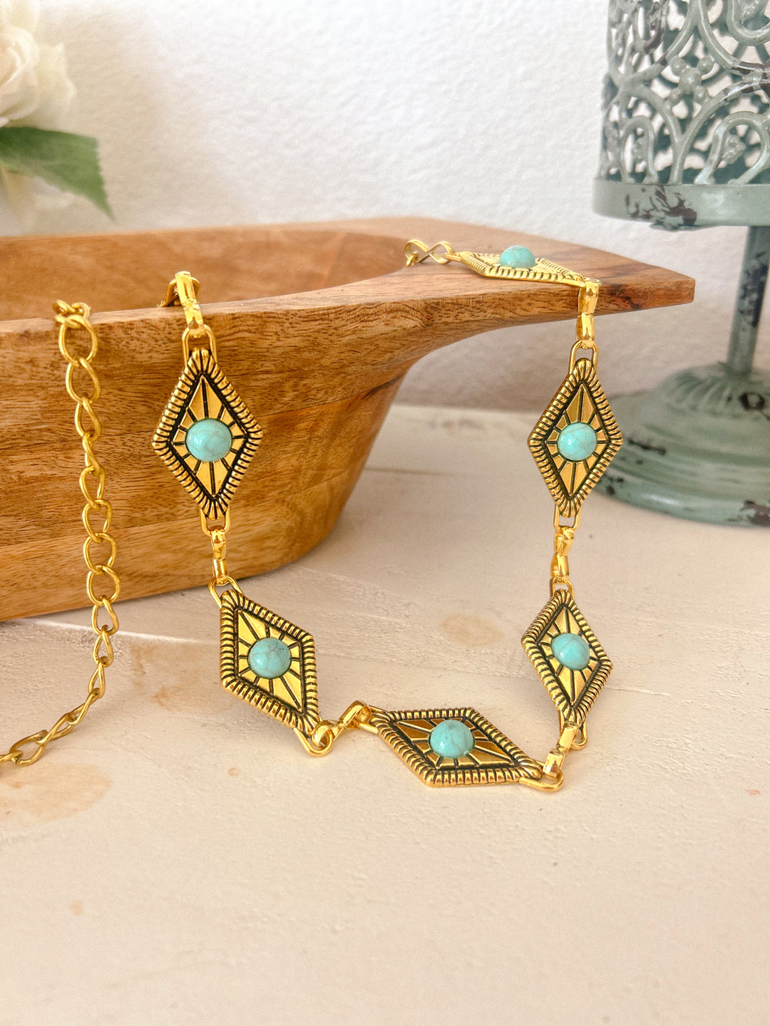 Jesse Vintage Turquoise belt-Belts-Accity-Shop with Bloom West Boutique, Women's Fashion Boutique, Located in Houma, Louisiana