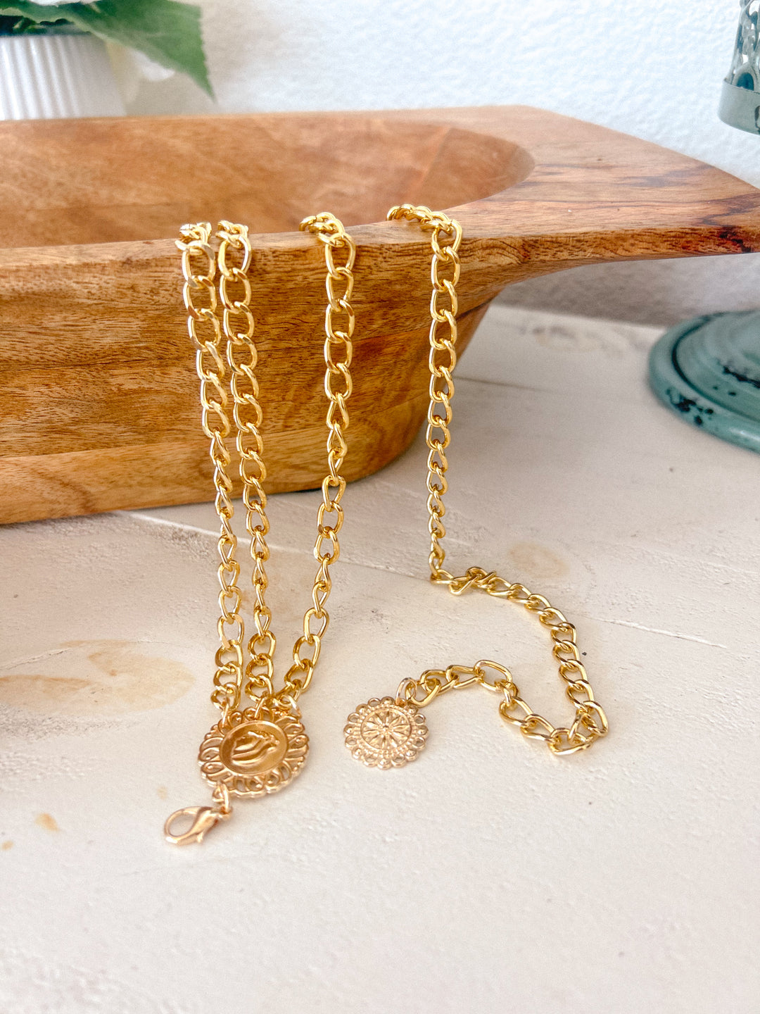 Oakley Vintage Multi Layer Chain Belt-Belts-Accity-Shop with Bloom West Boutique, Women's Fashion Boutique, Located in Houma, Louisiana