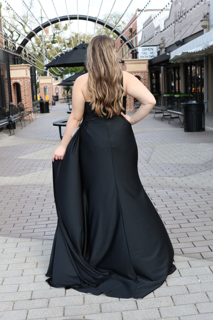 Sienna One Shoulder Satin Gown-Formal Gowns-17 young dress-Shop with Bloom West Boutique, Women's Fashion Boutique, Located in Houma, Louisiana