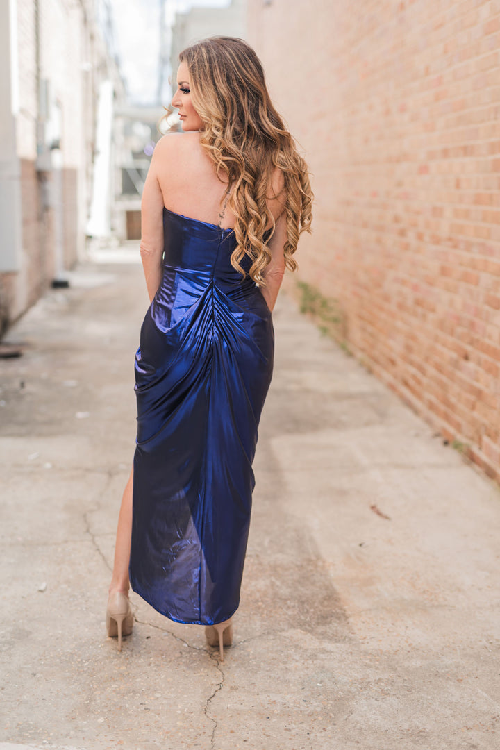 Oaklee Metallic Maxi-Maxi Dresses-DO+BE-Shop with Bloom West Boutique, Women's Fashion Boutique, Located in Houma, Louisiana