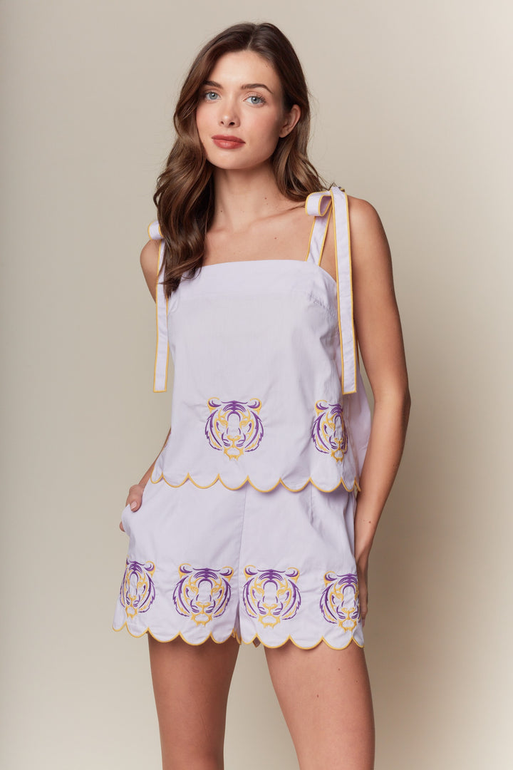 Tailgate Tiger Embroidered Set-Two Piece Set-Rareraw-Shop with Bloom West Boutique, Women's Fashion Boutique, Located in Houma, Louisiana