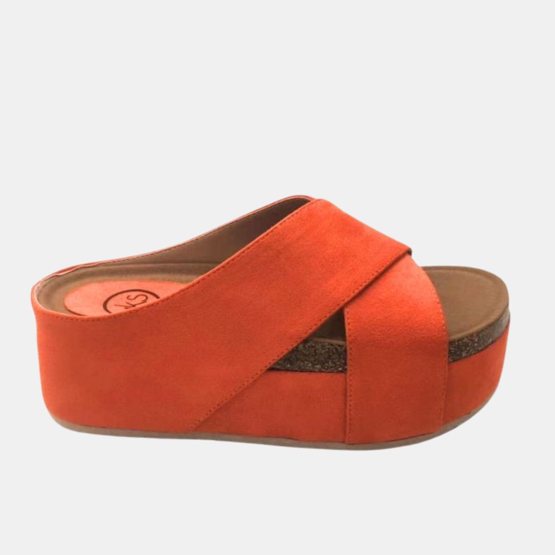 Nina 2 Crisscross Flatform Slide – Bold Platform Sandal with Modern Comfort-WEDGES-MODAPASSO-Shop with Bloom West Boutique, Women's Fashion Boutique, Located in Houma, Louisiana