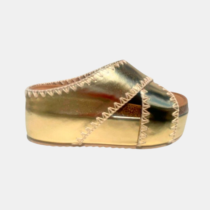 Nina 4 Embroidered Crisscross Flatform – Artisan Slide Sandal in 4 Colors-WEDGES-MODAPASSO-Shop with Bloom West Boutique, Women's Fashion Boutique, Located in Houma, Louisiana