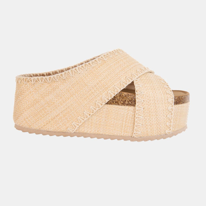 Nina 4 Embroidered Crisscross Flatform – Artisan Slide Sandal in 4 Colors-WEDGES-MODAPASSO-Shop with Bloom West Boutique, Women's Fashion Boutique, Located in Houma, Louisiana