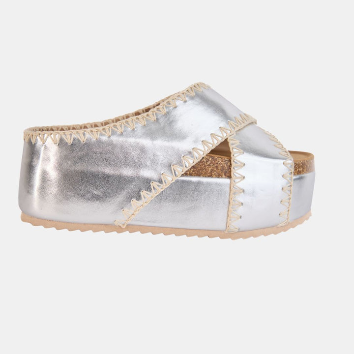 Nina 4 Embroidered Crisscross Flatform – Artisan Slide Sandal in 4 Colors-WEDGES-MODAPASSO-Shop with Bloom West Boutique, Women's Fashion Boutique, Located in Houma, Louisiana