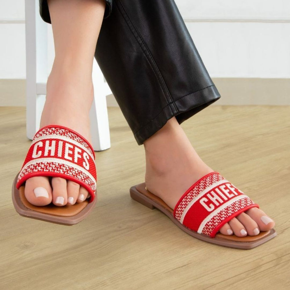 BOBBIE GAME DAY CHIEFS-FLATS-MODAPASSO-Shop with Bloom West Boutique, Women's Fashion Boutique, Located in Houma, Louisiana
