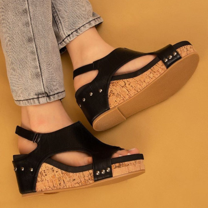 Hannah Slingback Wedge – Cutout Platform Sandal in 8 Stylish Finishes-WEDGES-MODAPASSO-Shop with Bloom West Boutique, Women's Fashion Boutique, Located in Houma, Louisiana