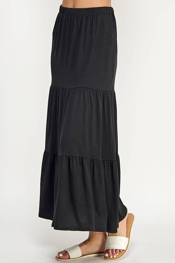 Gracelynn Tiered Maxi Skirt-Heart & Hips-Shop with Bloom West Boutique, Women's Fashion Boutique, Located in Houma, Louisiana