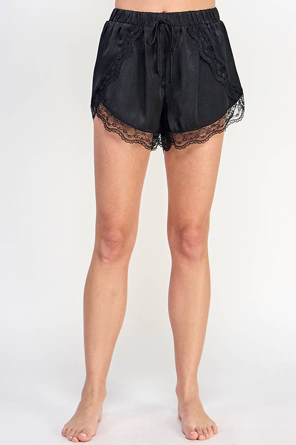 LACE DETAIL WOVEN SHORTS-Shorts-Heart & Hips-Shop with Bloom West Boutique, Women's Fashion Boutique, Located in Houma, Louisiana
