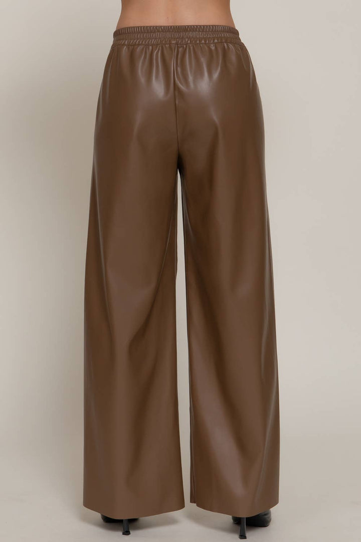 Winnie Faux Leather Pants-Pants-Active Basic | Active USA-Shop with Bloom West Boutique, Women's Fashion Boutique, Located in Houma, Louisiana