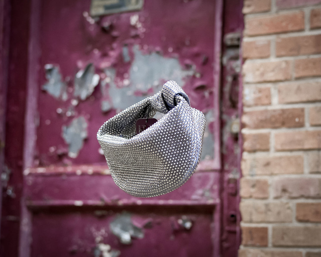Bling Hattie Bag Silver-Handbags-Bloom West Boutique-Shop with Bloom West Boutique, Women's Fashion Boutique, Located in Houma, Louisiana