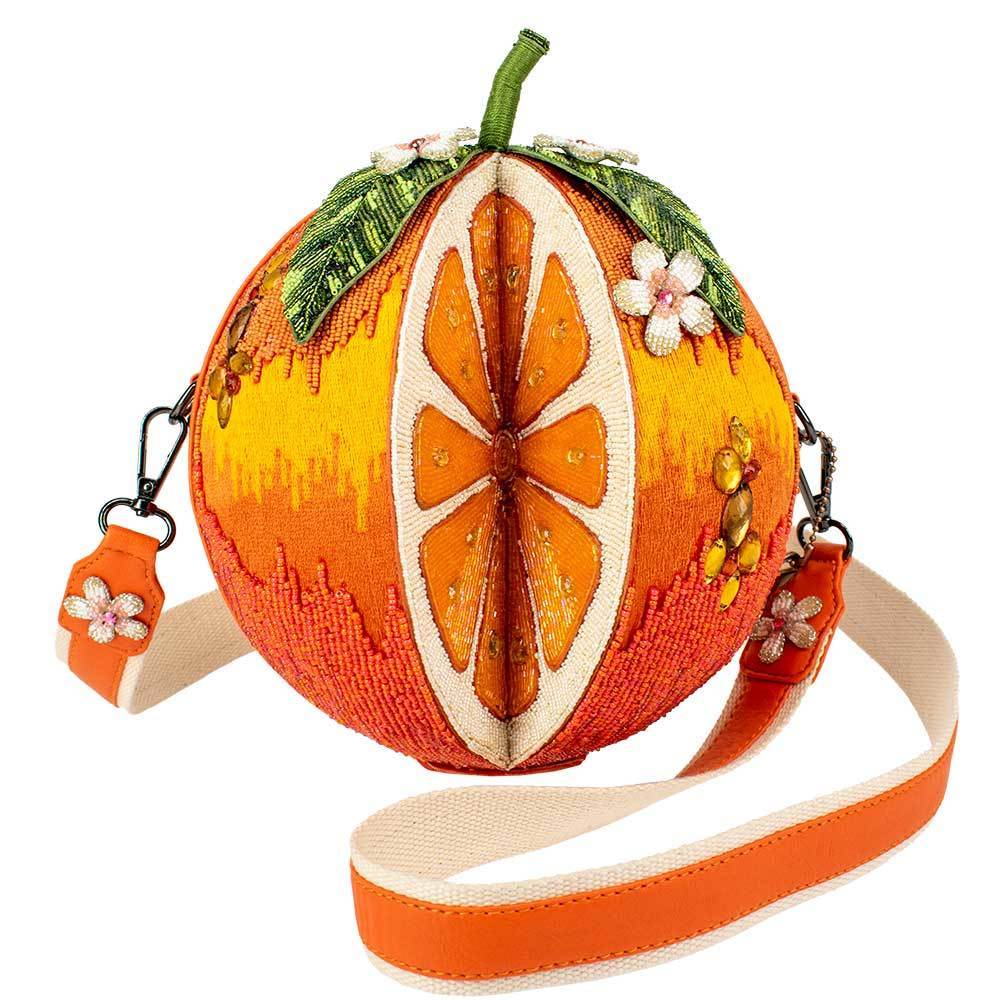 Fresh Squeezed Crossbody Orange Handbag-Handbags-Mary Frances-Shop with Bloom West Boutique, Women's Fashion Boutique, Located in Houma, Louisiana