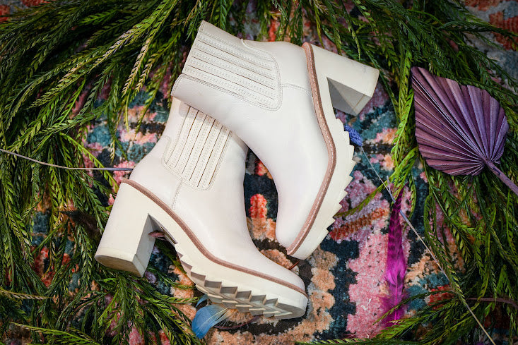 Jessica Ivory Booties-Boots-Bloom West Boutique-Shop with Bloom West Boutique, Women's Fashion Boutique, Located in Houma, Louisiana