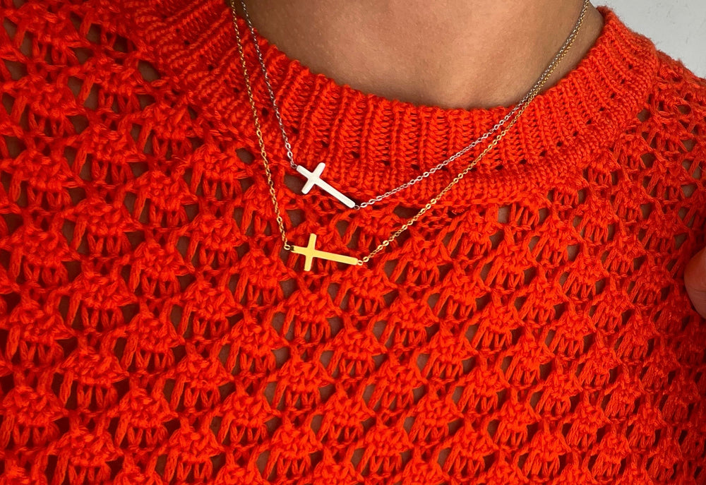 MEDIUM CROSS NECKLACE-Chansuttpearls-Shop with Bloom West Boutique, Women's Fashion Boutique, Located in Houma, Louisiana
