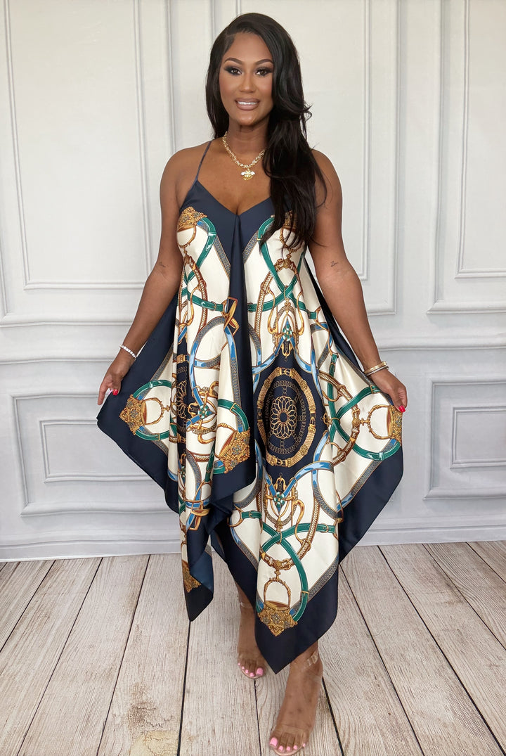 Stacy Bradley Silk Dress / Blue Stirrup Pre-Order-Dresses-Stacey Bradley-Shop with Bloom West Boutique, Women&