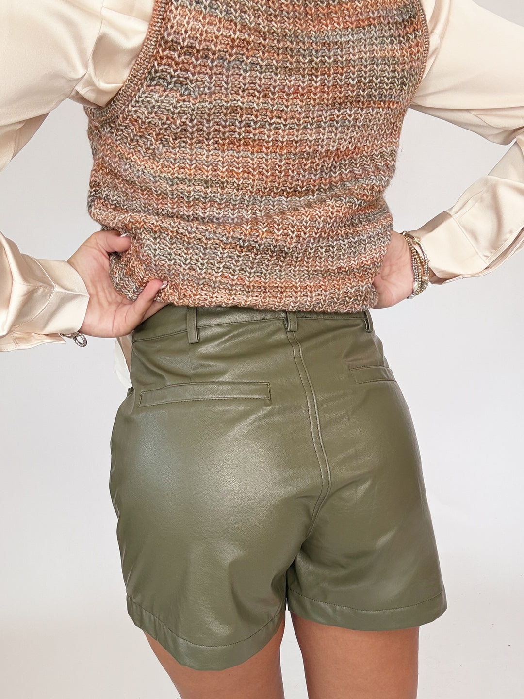 The Ivy Luxe Shorts In Olive-Shorts-Entro-Shop with Bloom West Boutique, Women's Fashion Boutique, Located in Houma, Louisiana
