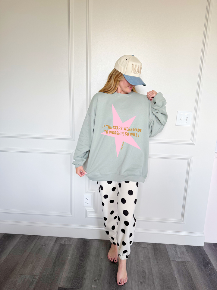 Stars Were Made To Worship Sweatshirt-Tops-Poppy & Pine-Shop with Bloom West Boutique, Women's Fashion Boutique, Located in Houma, Louisiana