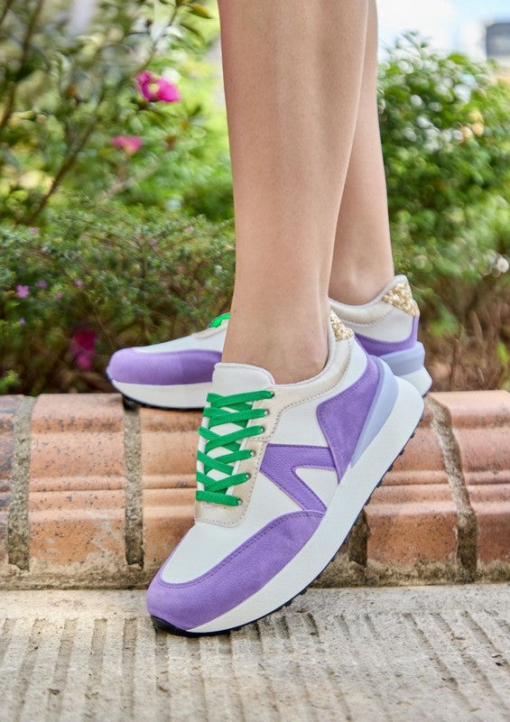 Purple and Gold Mardi Gras Sneakers-Sneakers-Makers Shoes-Shop with Bloom West Boutique, Women's Fashion Boutique, Located in Houma, Louisiana