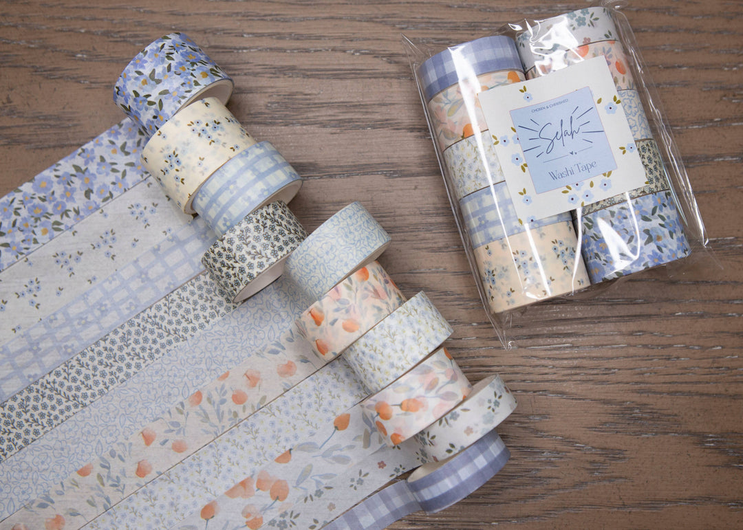 Cute Bible Journaling Washi Tape - Blue-Bible Accessories-Chosen & Cherished-Shop with Bloom West Boutique, Women's Fashion Boutique, Located in Houma, Louisiana