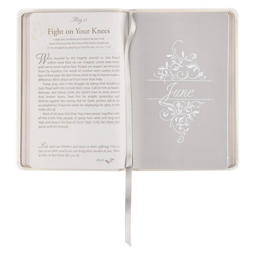 Devotional for Mr. & Mrs. White Faux Leather-Bibles & Devotionals-Christian Art Gifts-Shop with Bloom West Boutique, Women's Fashion Boutique, Located in Houma, Louisiana