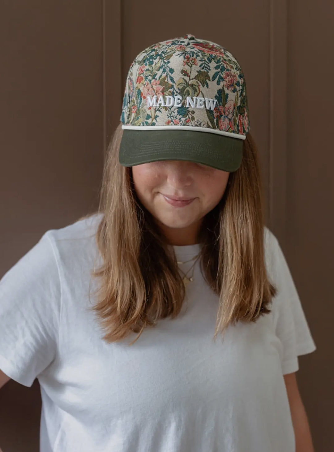 Made New Floral Jacquard Hat-Hats-Jenessa Wait-Shop with Bloom West Boutique, Women's Fashion Boutique, Located in Houma, Louisiana