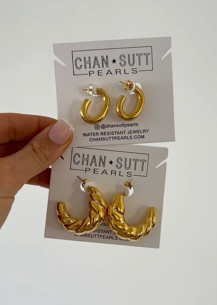 SMALL OVAL HOOPS-Earring-Chansuttpearls-Shop with Bloom West Boutique, Women&