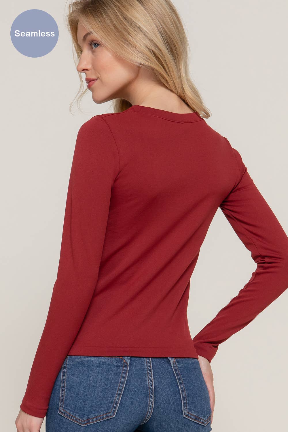 Crew Neck Inner Fur Seamless Top-Long Sleeves-Active Basic | Active USA-Shop with Bloom West Boutique, Women's Fashion Boutique, Located in Houma, Louisiana