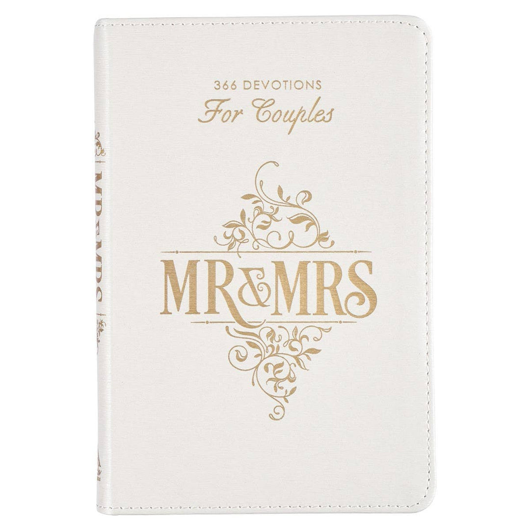 Devotional for Mr. & Mrs. White Faux Leather-Bibles & Devotionals-Christian Art Gifts-Shop with Bloom West Boutique, Women's Fashion Boutique, Located in Houma, Louisiana