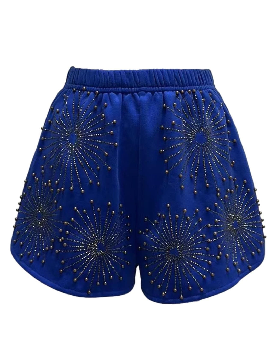 Royal Blue Queen Of Sparkles Firework Shorts-Shorts-Queen Of Sparkles-Shop with Bloom West Boutique, Women's Fashion Boutique, Located in Houma, Louisiana
