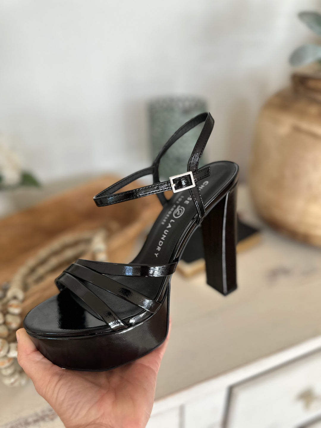 Amella Patent Platform-Black-Heels-Chinese Laundry-Shop with Bloom West Boutique, Women's Fashion Boutique, Located in Houma, Louisiana