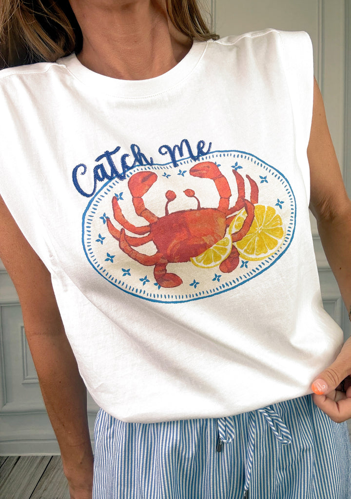 Marina Catch Muscle Tank-Tops-skies are blue-Shop with Bloom West Boutique, Women&