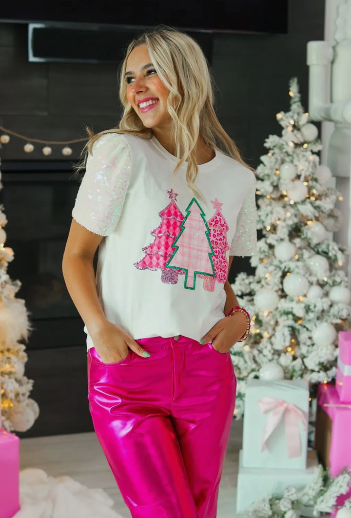 Kate Festive Forest T-Shirt-Graphic Sweaters-Southern Grace-Shop with Bloom West Boutique, Women's Fashion Boutique, Located in Houma, Louisiana