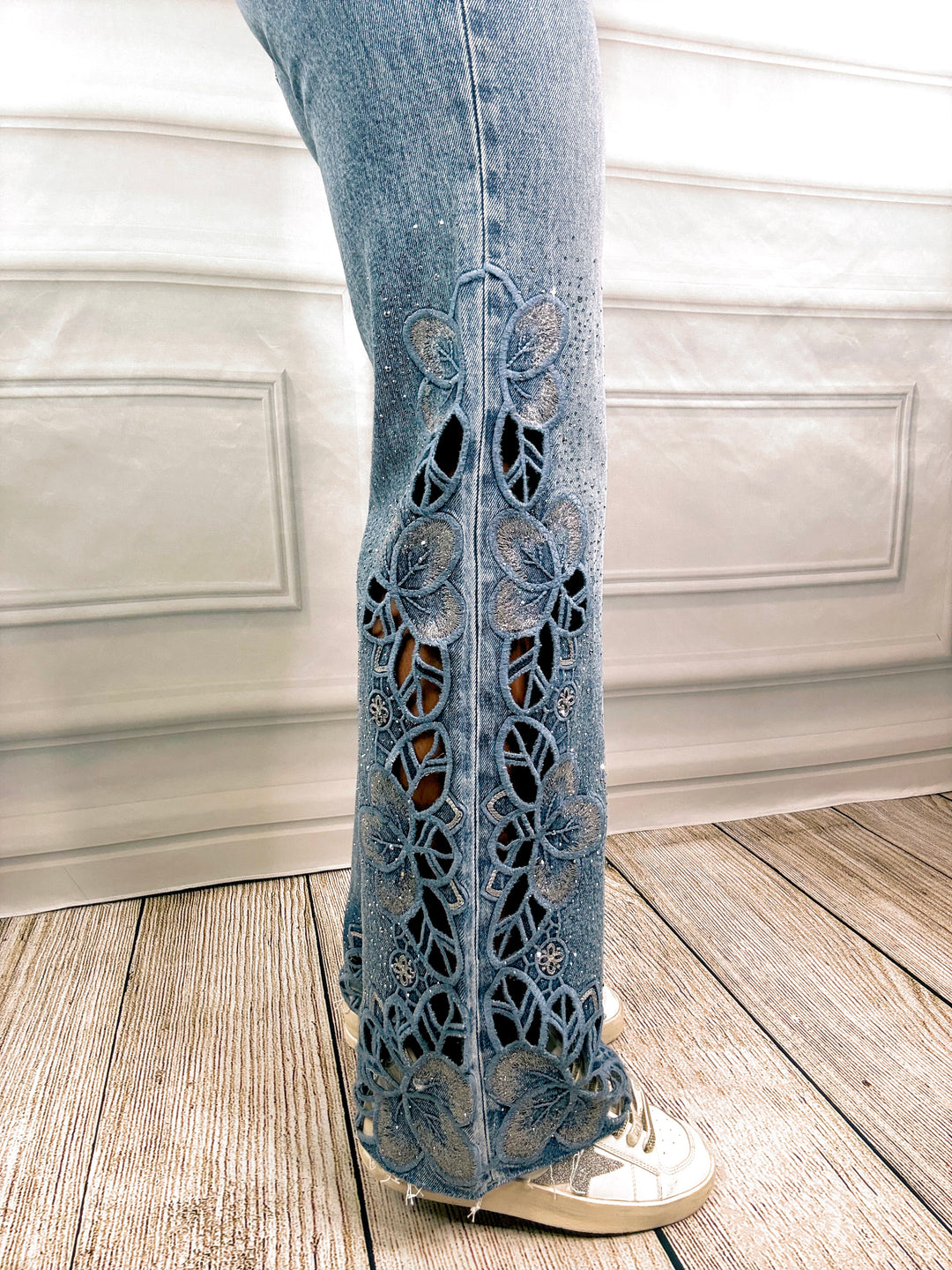 Petals &amp; Pavé Jeans