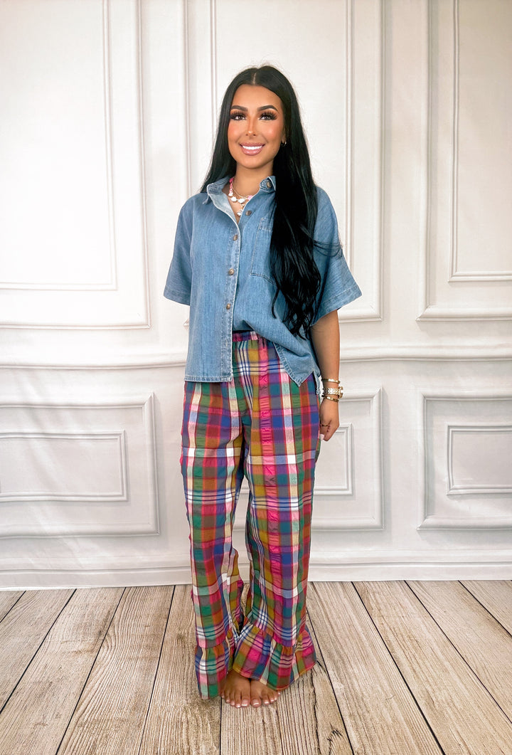 Main Street Denim Top-Tops-Twentifourth-Shop with Bloom West Boutique, Women&