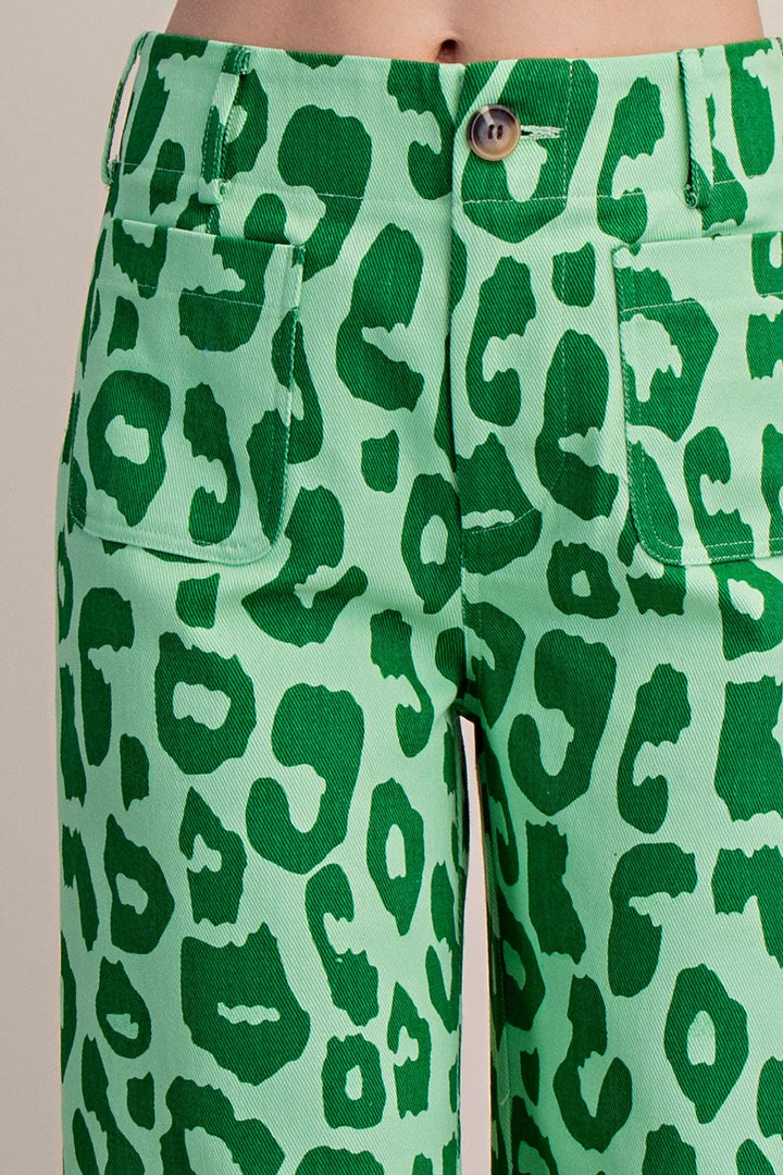 Colette Cropped Wide-Leg Neon Leopard Pants-Glam-Shop with Bloom West Boutique, Women&