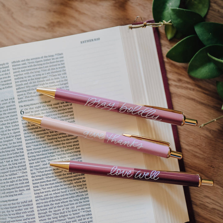 Rose Tone Pen Set-Accessories-The Daily Grace Co-Shop with Bloom West Boutique, Women's Fashion Boutique, Located in Houma, Louisiana