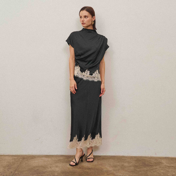 AT3558 Lace satin top-Able-Shop with Bloom West Boutique, Women&