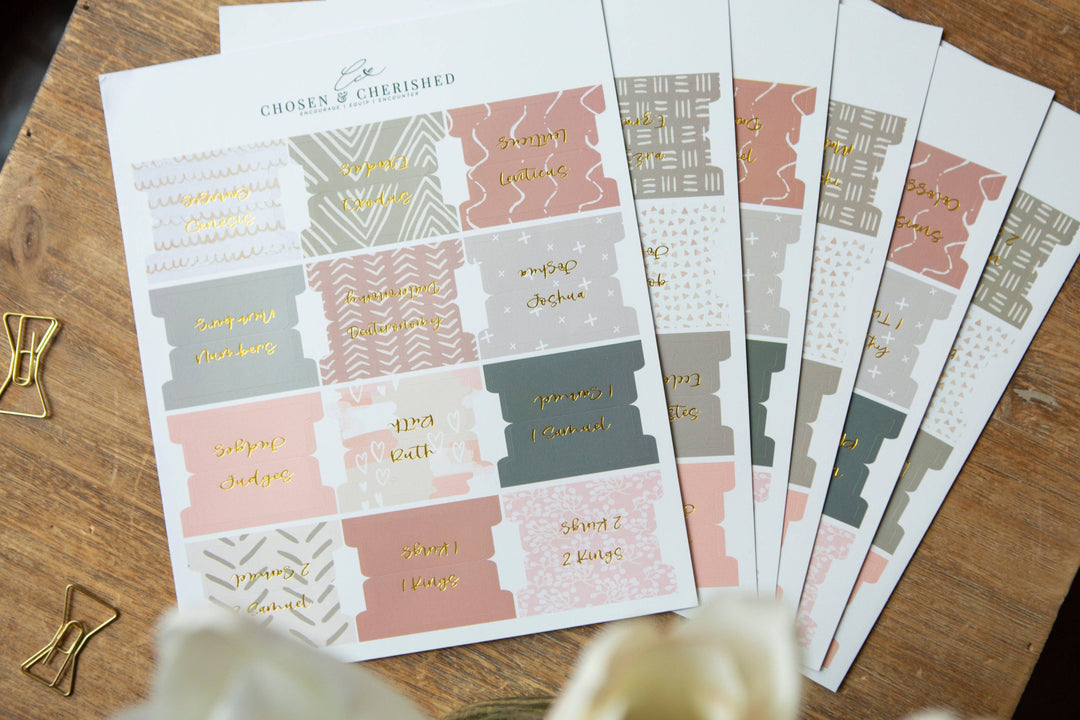 Bible Tabs | Neutral Bible Index Tabs-Accessories-Chosen & Cherished-Shop with Bloom West Boutique, Women's Fashion Boutique, Located in Houma, Louisiana